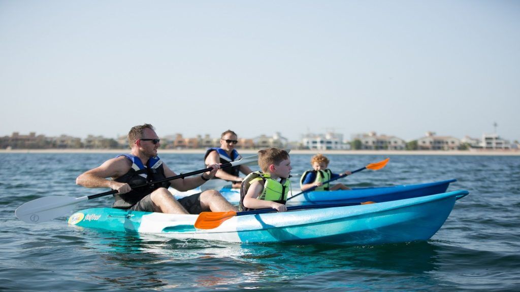 Double-seat Kayak Rental on The Palm Jumeirah - One Hour