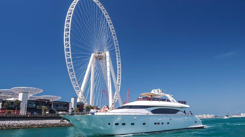 Dubai Marina Yacht Tour with Live BBQ Lunch - 2 Hours For 1